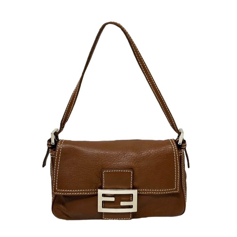 Fendi baguette Brown Leather Shoulder Bag